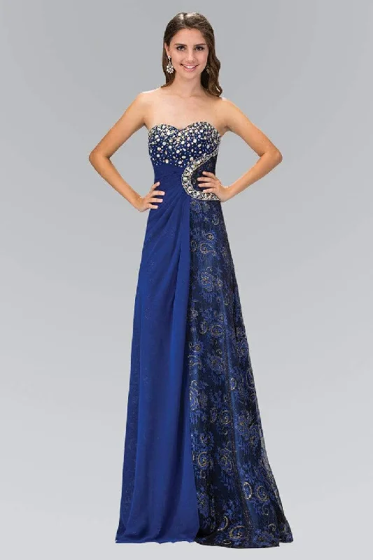 Premium Fabrics Elizabeth K - GL1103 Jewel-Ornate Paisley Print Gown