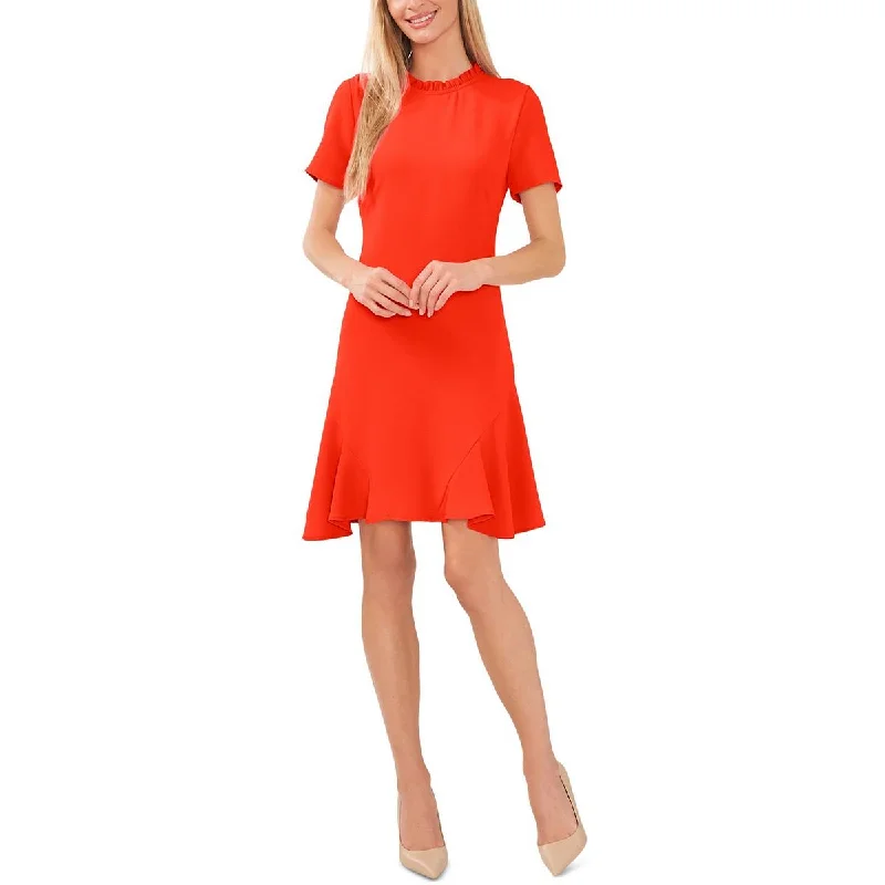 Trendy Outfits For Girls CeCe Womens U-Neck Solid Midi Dress