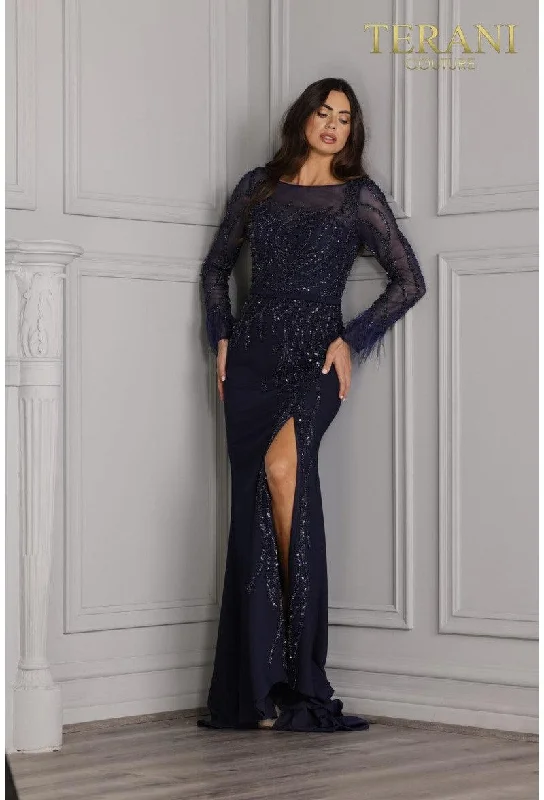 Flash Sale Online Terani Couture 2111M5277 Long Sleeve Formal Dress