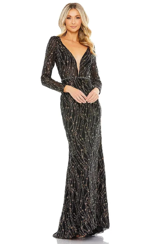 Effortless Chic Apparel Mac Duggal 11159 - Plunging Embellished Evening Gown