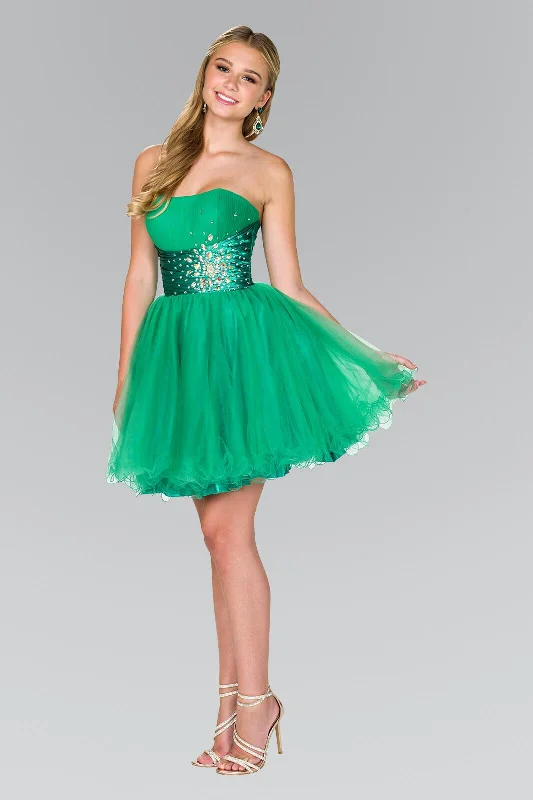 Winter Wardrobe Clearance Strapless Prom Short Dress Homecoming