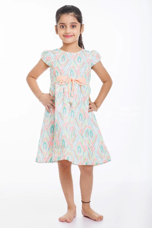 Sporty Streetwear Vibrant Cotton Frock for Girls - Perfect Summer Wear