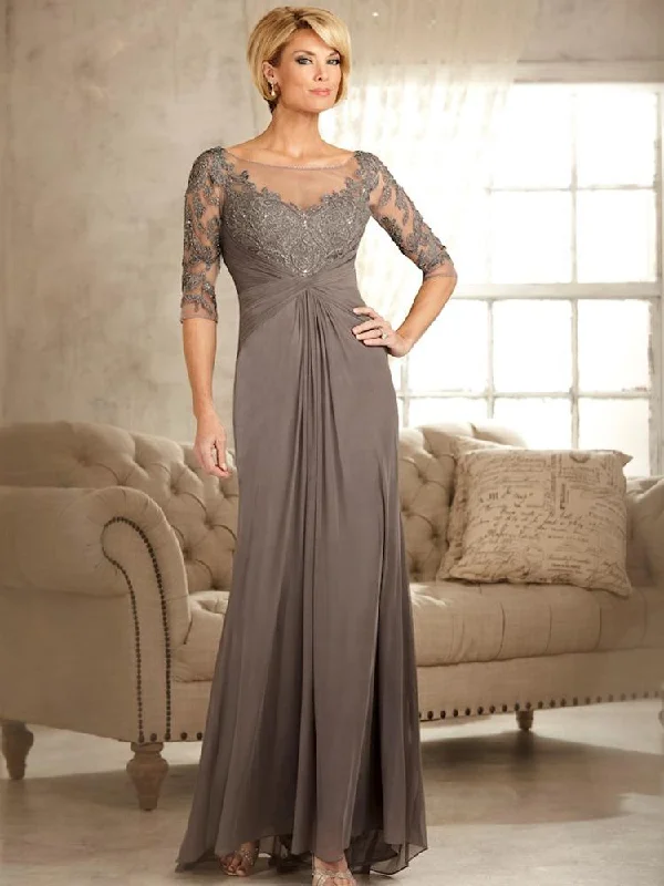 City Fashion Christina Wu Elegance - Sequined Lace Mid Length Sleeves Bateau Gown 17822 - 1 pc Navy in Size 12 Available