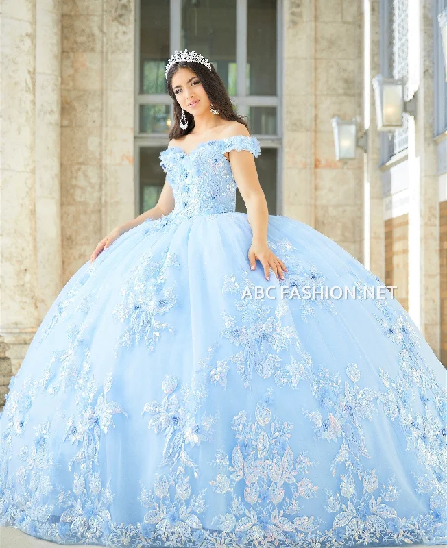 Women’s Evening Wear for Special Occasions 3D Floral Quinceanera Dress by House of Wu 26027