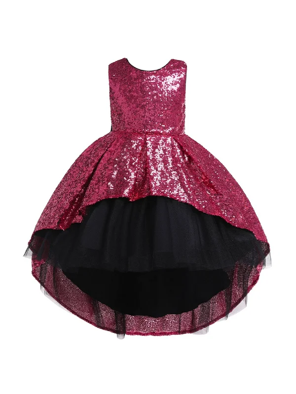 Clothing Online Girls Multi Color Sequin Hi-Low Skirt Tulle Christmas Dress 3-10