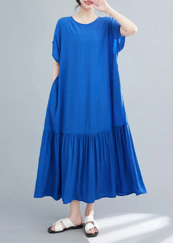 Special Savings Event Happening Now Chic Blue Oversized Patchwork Wrinkled Cotton Robe Dresses Summer Special Savings Event Happening Now Chic Blue Oversized Patchwork Wrinkled Cotton Robe Dresses Summer