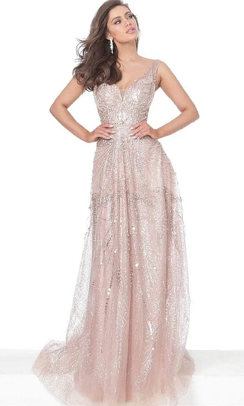 Women's Clothes Online Shopping Jovani - 03203 Crystalline Embellished A-Line Gown