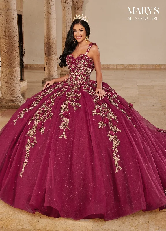 Feminine Dresses for Women in Bold Prints 3D Floral Quinceanera Dress by Alta Couture MQ3074