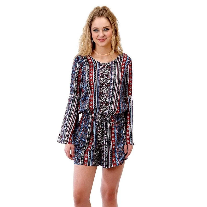 Women’s Clothing for Every Season and Trend Roper Western Romper Womens L/S Shorts Tie Blue 03-062-0590-6026 BU