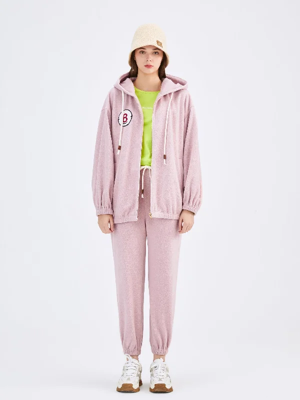 The Epitome Of Modern Women's Fashion Millennial Pink Fleece Sweatpants-Sample