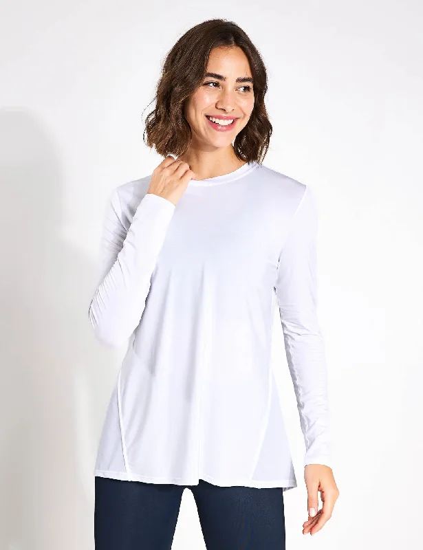 Preppy Style Kendall Long Sleeve Top - White