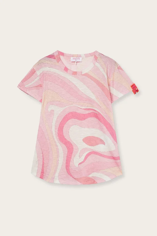 Trendsetting Threads Flamed Jersey T-Shirt with Allover Print