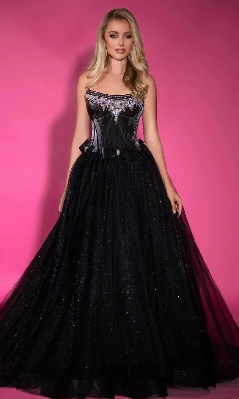 Best Online Boutiques Portia and Scarlett PS25336 - Glitters Strapless Scoop Ballgown