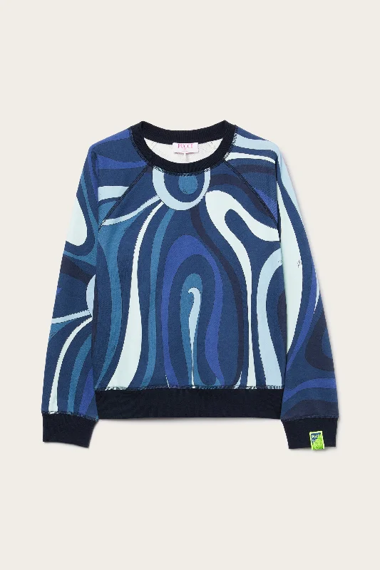 Chic Trends For The Fashion Savvy Fleece Sweatshirt Marmo Print