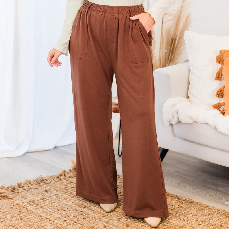 Stylish Basics As You Know Pants, Brown