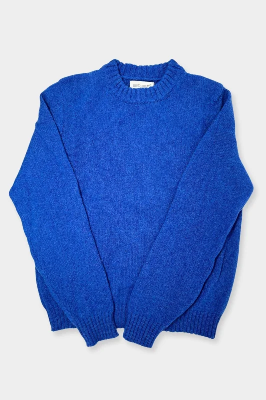 Relaxed Style Brora Shetland Sweater | Blue