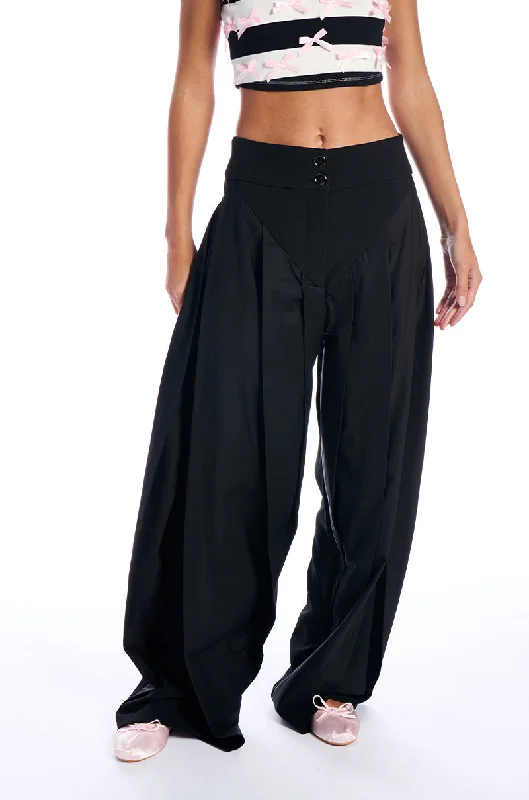 Elegant Style AMBER WIDE LEG PLEATED TROUSER PANT