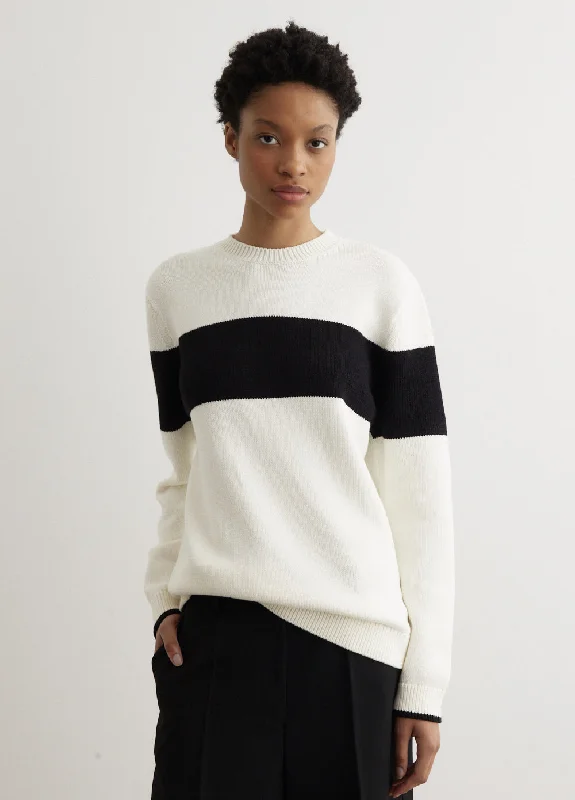 Graceful Fashion Contrast Stripe Knit