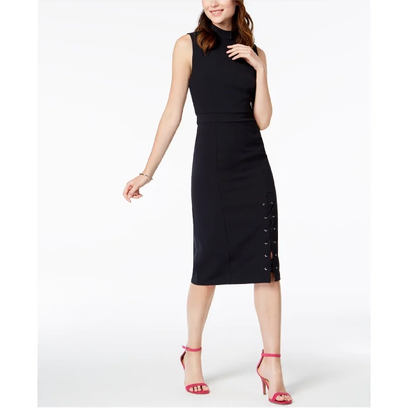 Eclectic Fashion Xoxo Womens Lace-Up Midi Dress