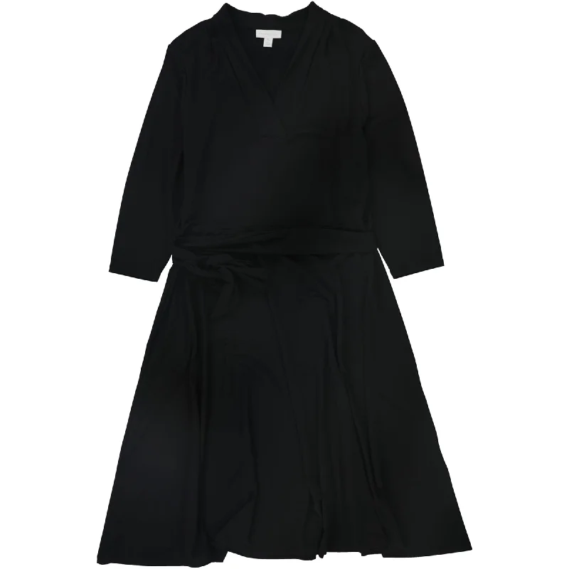 Sophisticated Style Charter Club Womens Knit 3/4-Sleeve Midi Dress