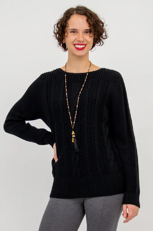 Flash Sales Today Cora Sweater, Black, Cotton