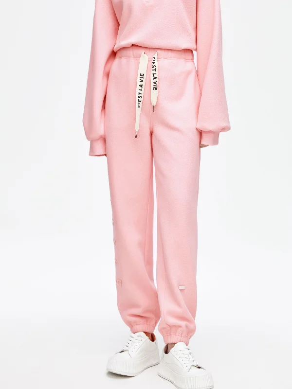 Elegant Simplicity Wardrobe Cure Pink Sweatshirt Pants