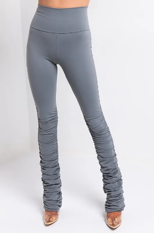 Mega Sale SNATCHED STACKED HIGH RISE LEGGING GREY