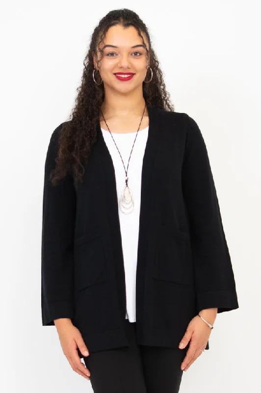 Sales Clothes Dallas Cardigan, Black, Cotton