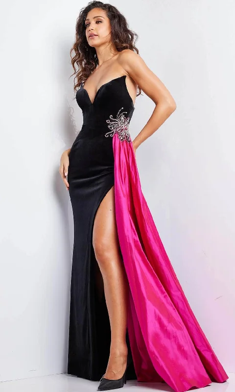 Trend Alert Jovani 26117 - Strapless Satin Drape Prom Gown