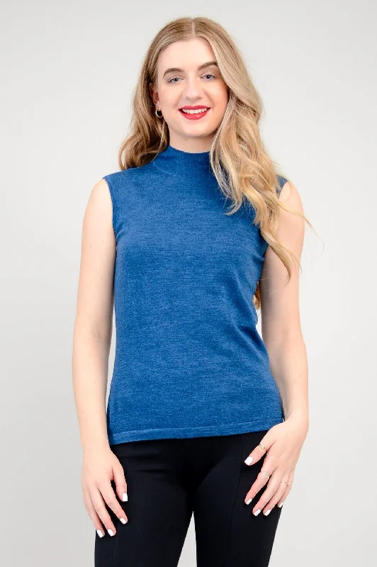 Chic And Comfortable Rita Sweater, Blue, Merino Wool