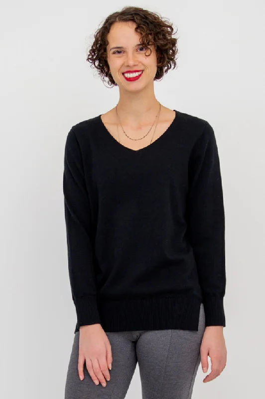 Women’s Evening Wear for Special Occasions Tiff Sweater, Black, Cotton